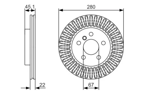 BOSCH Brake Disc (0986479C97)