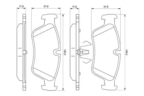 BOSCH Brake Pad Set, disc brake (0986494096)