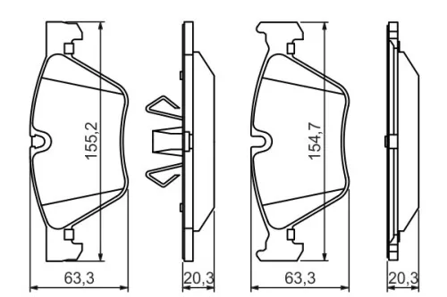 BOSCH Brake Pad Set, disc brake (0986494117)