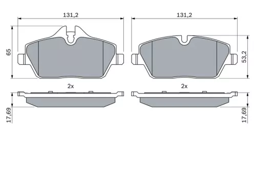 BOSCH Brake Pad Set, disc brake (0 986 494 120)