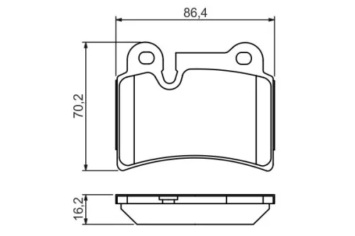 BOSCH Brake Pad Set, disc brake (0986494210)