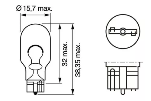 BOSCH Bulb, direction indicator (1 987 302 205)