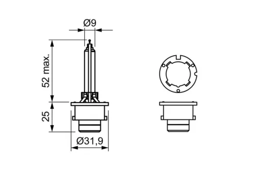 BOSCH Bulb, headlight (1987302906)