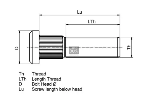 DT Spare Parts Wheel Stud (2.65101)