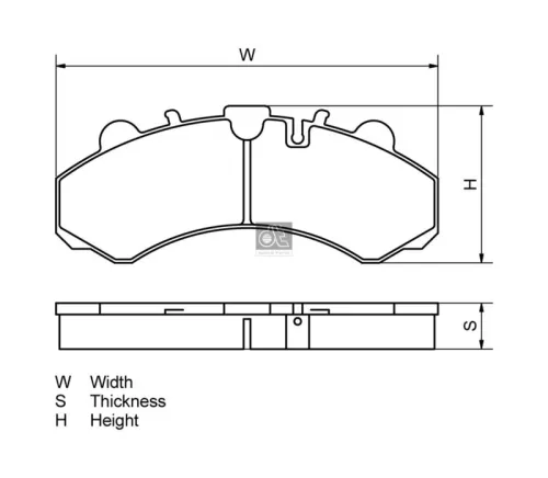 DT Spare Parts Brake Pad Set, disc brake (2.94097)