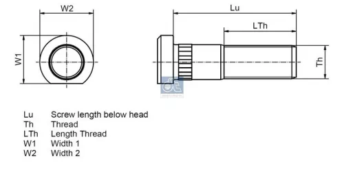 DT Spare Parts Wheel Stud (3.61106)