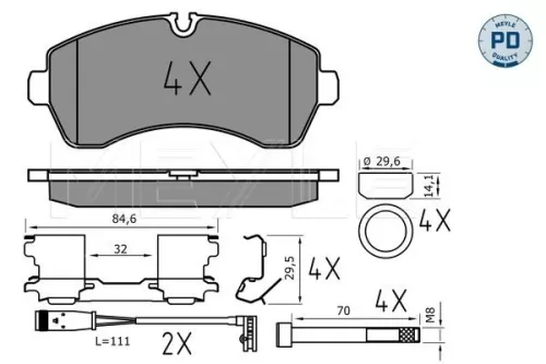 MEYLE Brake Pad Set, disc brake (0252920020/PD)