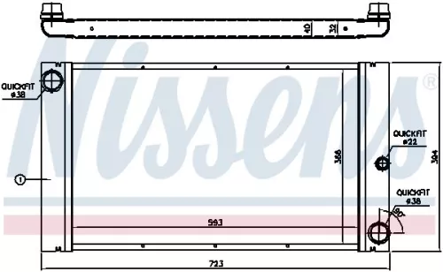 NISSENS Radiator, engine cooling (60762)