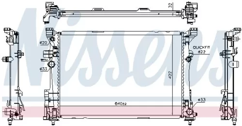NISSENS Radiator, engine cooling (627063)