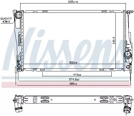 NISSENS Radiator, engine cooling (60832)