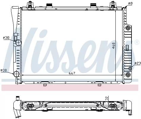 NISSENS Radiator, engine cooling (62746A)