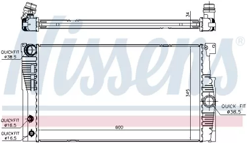 NISSENS Radiator, engine cooling (60836)
