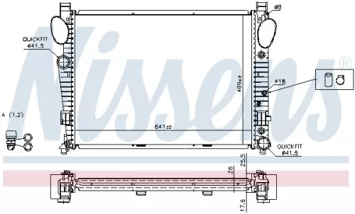 NISSENS Radiator, engine cooling (62774A)