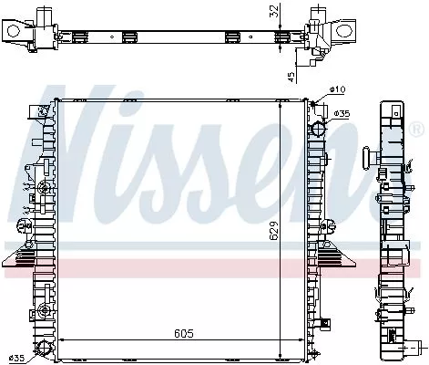 NISSENS Radiator, engine cooling (64320A)