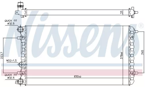 NISSENS Radiator, engine cooling (65228)