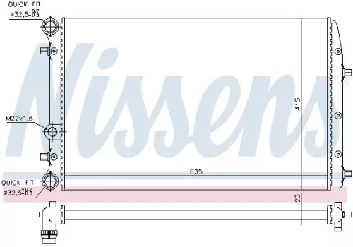 NISSENS Radiator, engine cooling (652711)