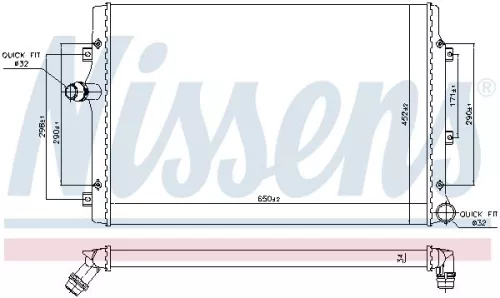 NISSENS Radiator, engine cooling (65281A)