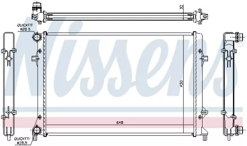 NISSENS Radiator, engine cooling (65307)