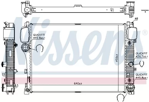NISSENS Radiator, engine cooling (67107A)