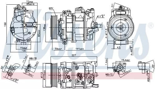 NISSENS Compressor, air conditioning (890337)