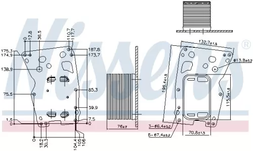 NISSENS Oil Cooler, engine oil (90907)