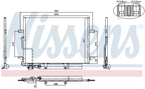 NISSENS Condenser, air conditioning (94614)