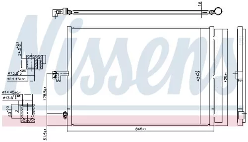 NISSENS Condenser, air conditioning (940780)