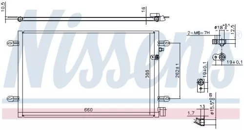 NISSENS Condenser, air conditioning (94695)