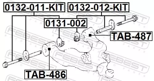 FEBEST Camber Correction Screw Set (0132-011-KIT)
