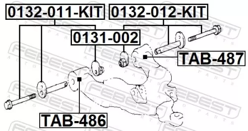 FEBEST Camber Correction Screw Set (0132-012-KIT)