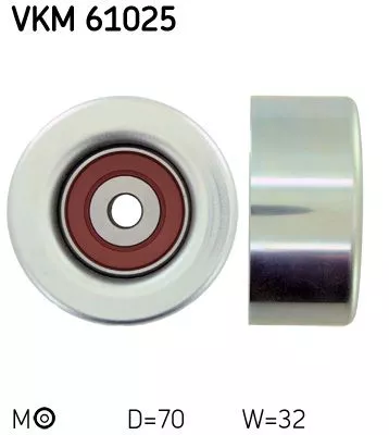 SKF Deflection/Guide Pulley, V-ribbed belt (VKM61025)