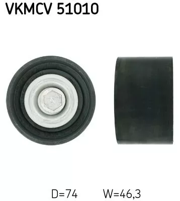 SKF Deflection/Guide Pulley, V-ribbed belt (VKMCV 51010)