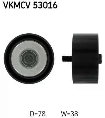 SKF Deflection/Guide Pulley, V-ribbed belt (VKMCV 53016)