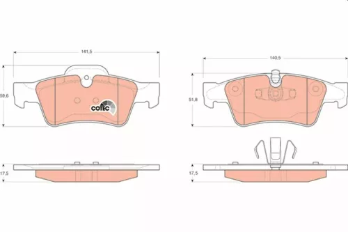TRW Brake Pad Set, disc brake (GDB1643)