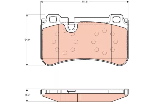 TRW Brake Pad Set, disc brake (GDB1711)