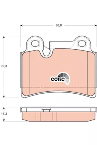 TRW Brake Pad Set, disc brake (GDB1722)