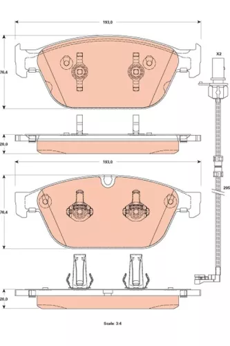 TRW Brake Pad Set, disc brake (GDB1884)