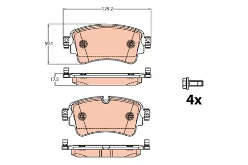 TRW Brake Pad Set, disc brake (GDB2132)