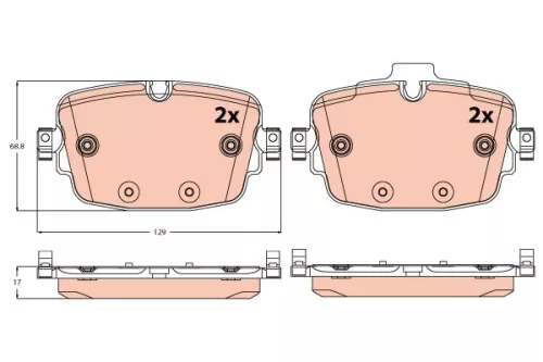 TRW Brake Pad Set, disc brake (GDB2215)