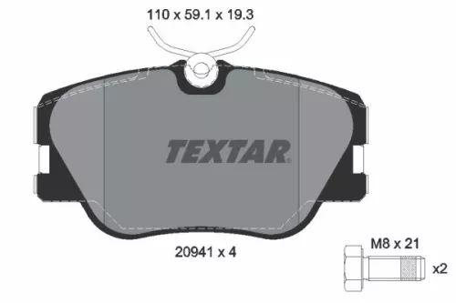 TEXTAR Brake Pad Set, disc brake (2094102)