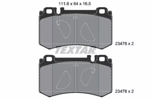 TEXTAR Brake Pad Set, disc brake (2347801)