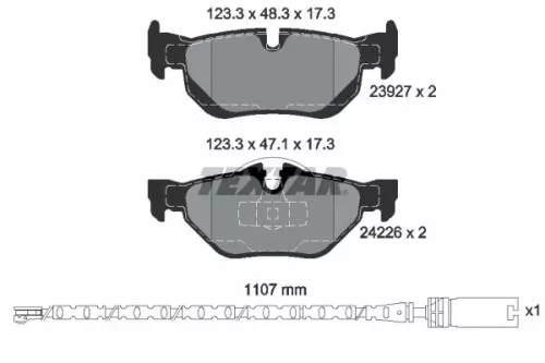 TEXTAR Brake Pad Set, disc brake (2392707)