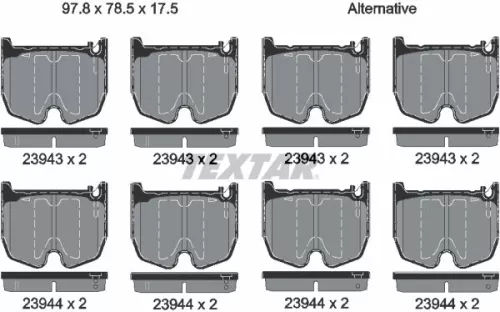 TEXTAR Brake Pad Set, disc brake (2394301)
