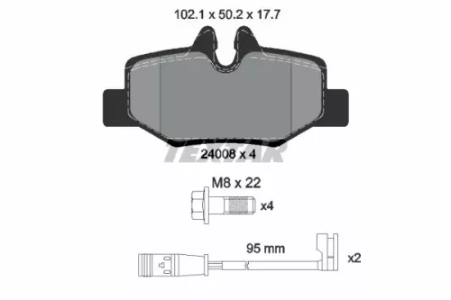 TEXTAR Brake Pad Set, disc brake (2400801)