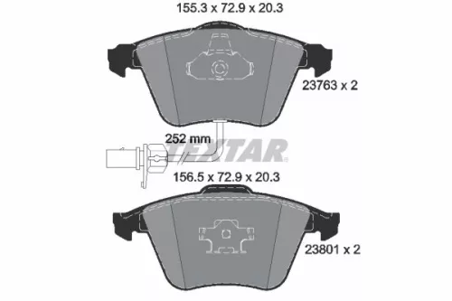 TEXTAR Brake Pad Set, disc brake (2376302)