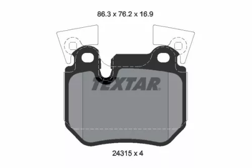 TEXTAR Brake Pad Set, disc brake (2431501)