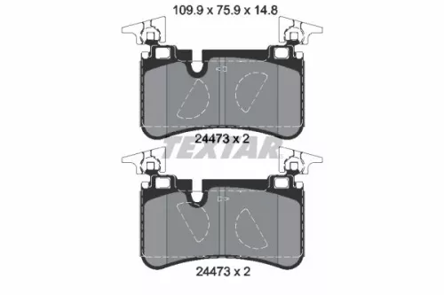 TEXTAR Brake Pad Set, disc brake (2447301)