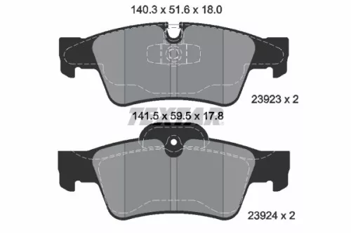 TEXTAR Brake Pad Set, disc brake (2392302)