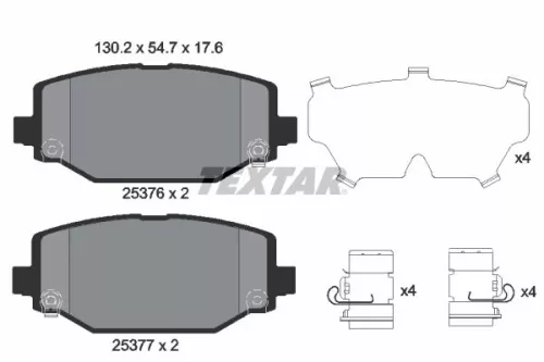 TEXTAR Brake Pad Set, disc brake (2537601)