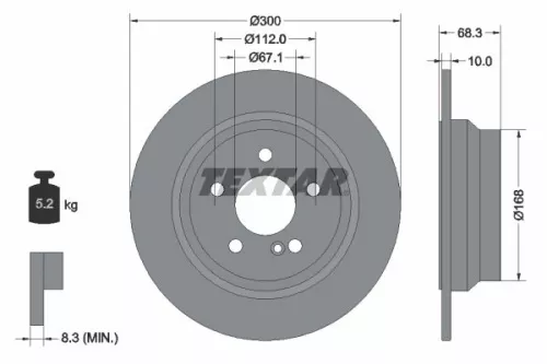 TEXTAR Brake Disc (92115405)